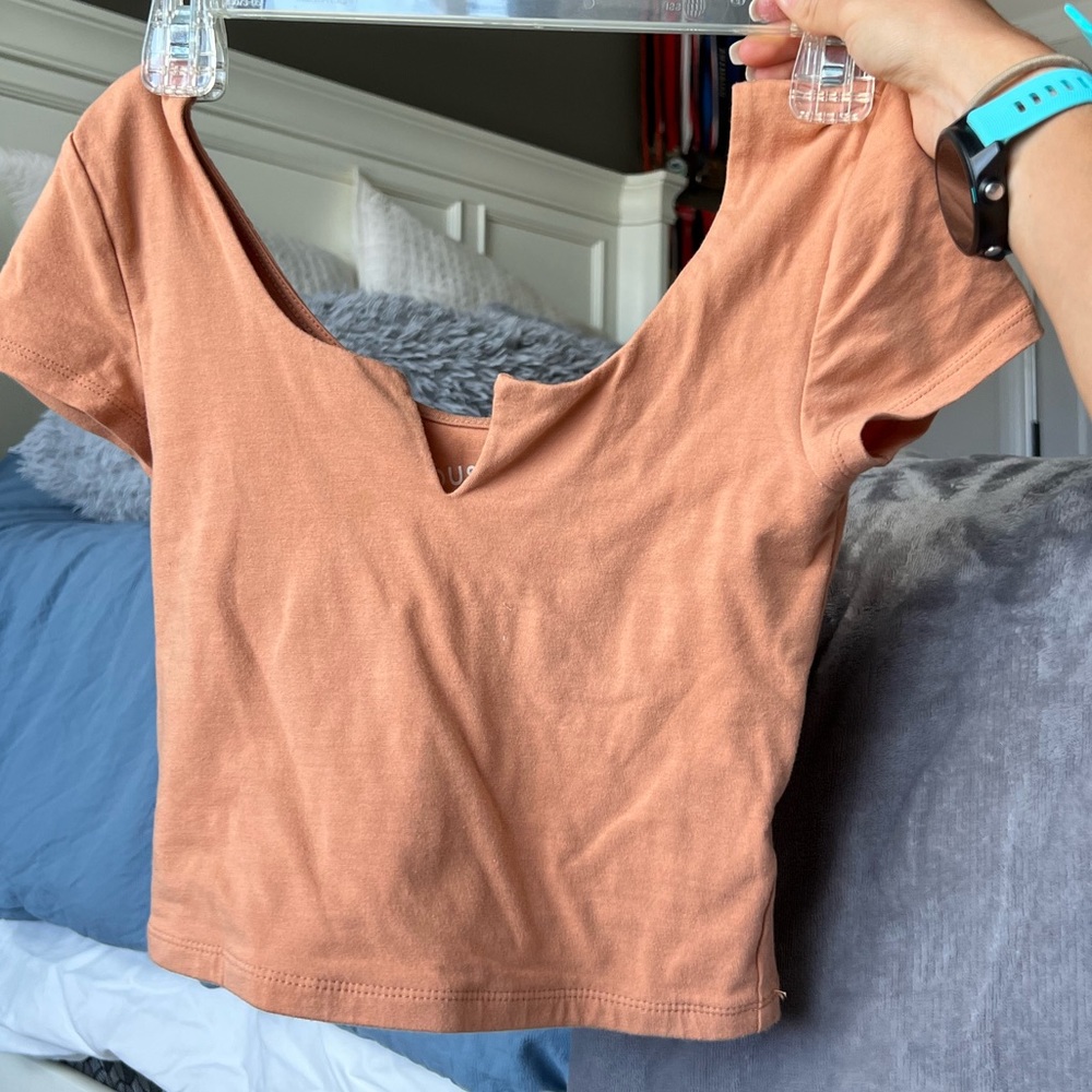Orange Cropped tee